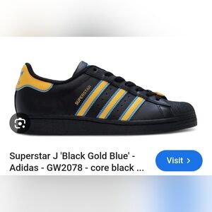 Superstar J 'Black Gold Blue' - Adidas - GW2078 - core black ...